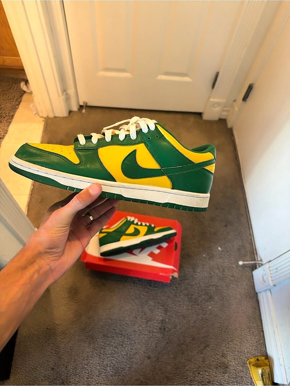 Nike Dunk Low Sneakers Green & Yellow US 11.5